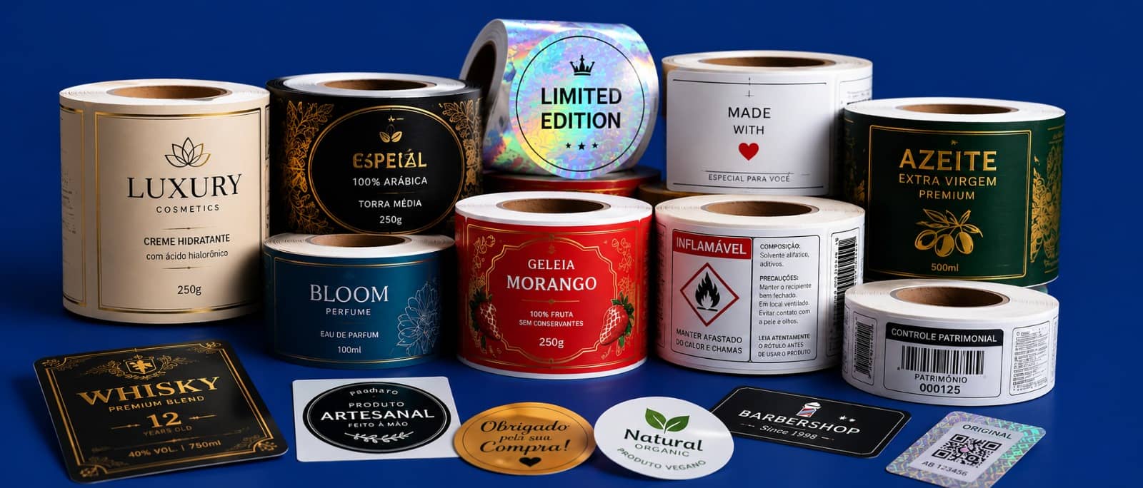 Rótulos personalizados premium da Invicta Print